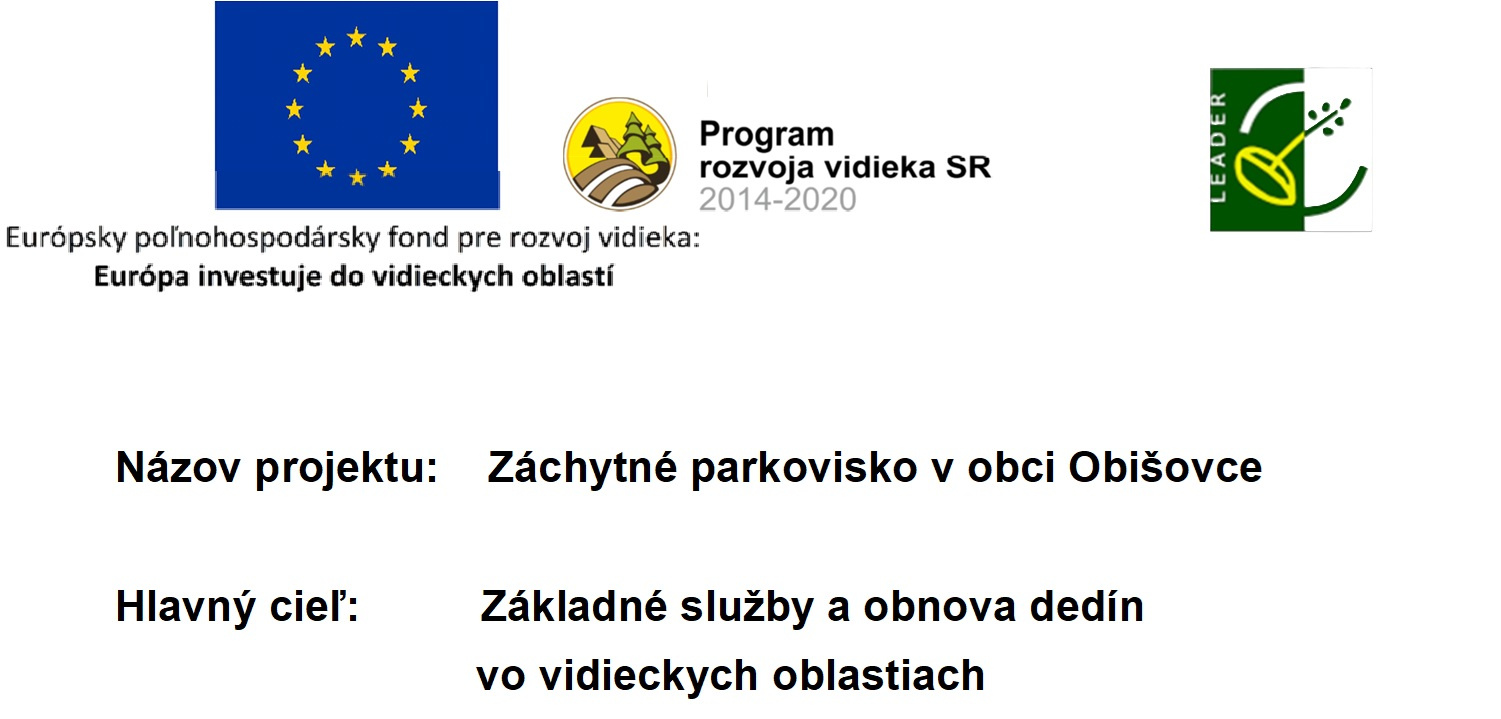 Informačná tabuľa - záchytné parkovisko v obci Obišovce