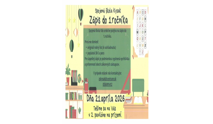 Zápis do 1. ročníka